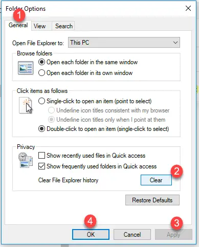 3方法删除搜索历史文件资源管理器在Windows 10 2