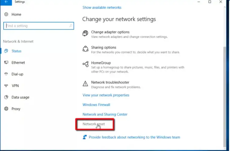 如何重置网络设置在Windows 10 3