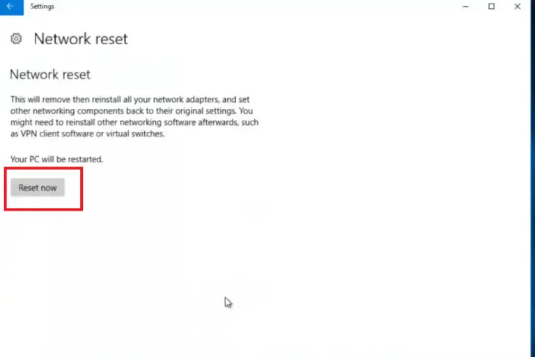 如何重置网络设置在Windows 10 4