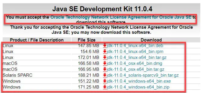 11下载Java SE开发工具包