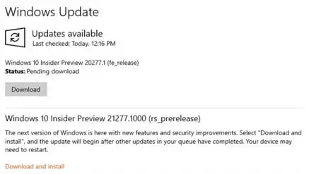 微软发布Windows 10内幕预览建立20277年和21277年不同的分支3