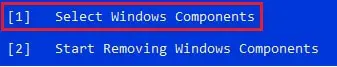 选择选择windows组件移除