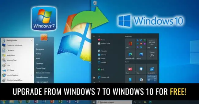 免费升级从Windows 7 - 10