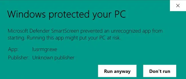 Windows保护你SmartScreen