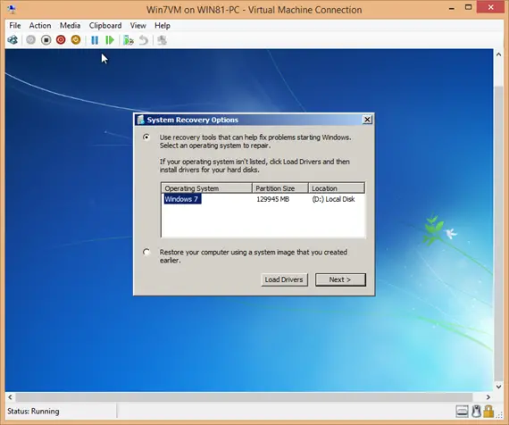 Windows 7系统恢复选项